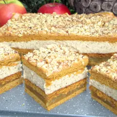 Przepis na ciasto z jabłkami i masą krówkową - krok po kroku