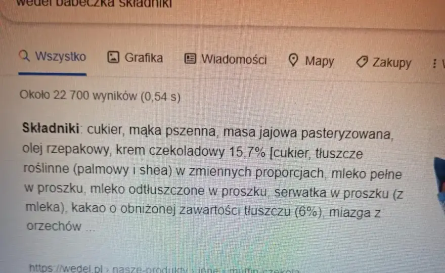 Muffin Wedel - poznaj dokładną liczbę kalorii i składniki
