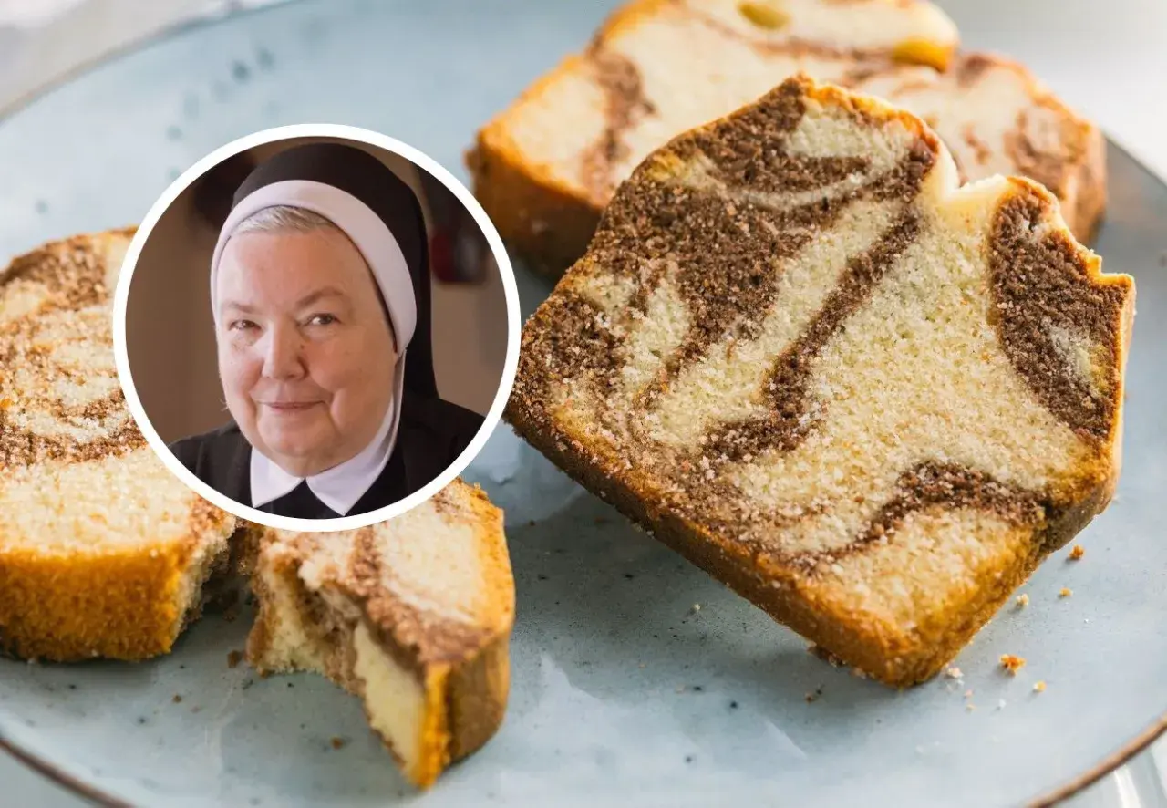 Pyszna babka na oleju siostry Anastazji, z charakterystycznym marmurkowym wzorem, wygląda apetycznie.